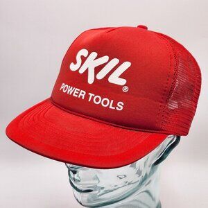 SKIL Power Tools Red Trucker Hat Mesh Snapback KC One Size Fits All